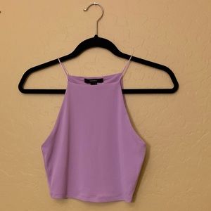 High neck cropped cami